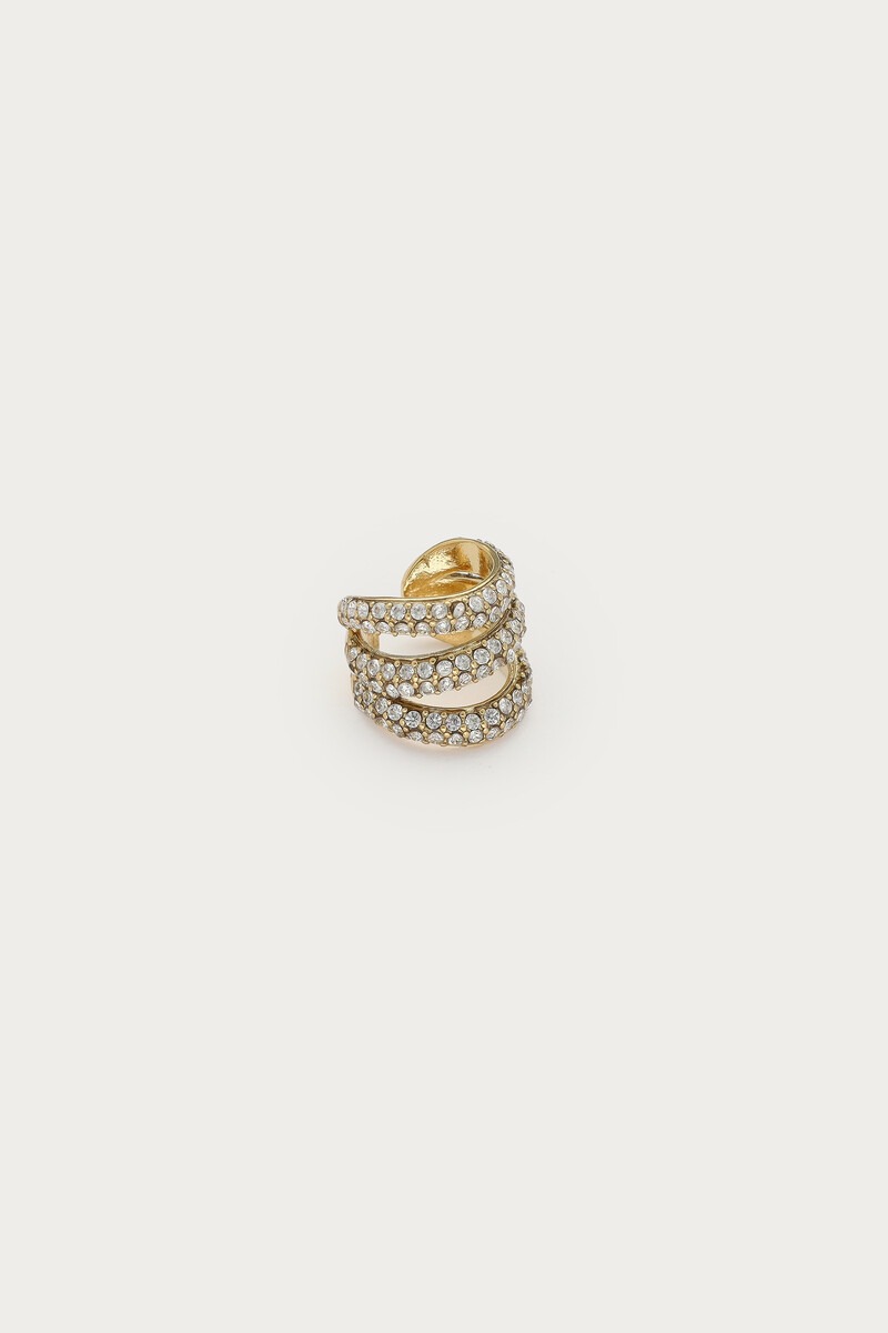 Magical triple ear cuff with all-over strass | My Jewellery