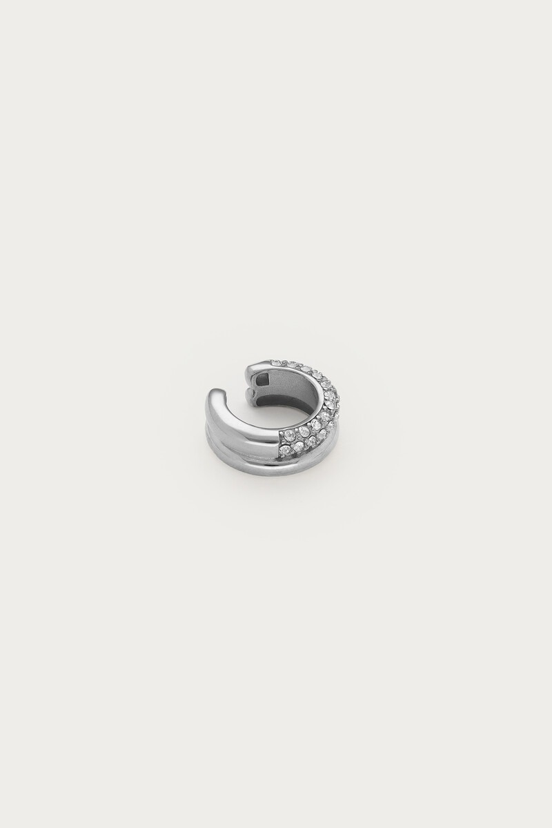 Magical driedubbele ear cuff met strass