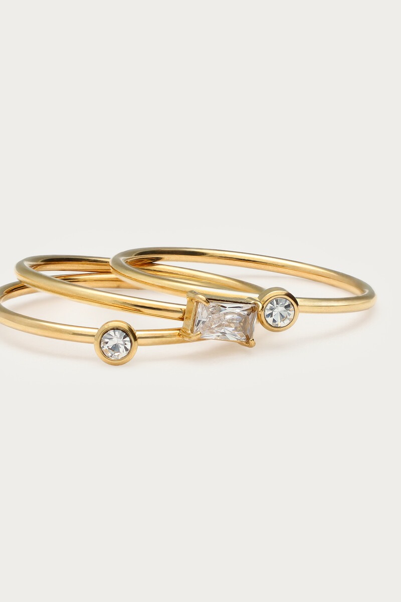 Magical triple ring with rhinestones | My Jewellery