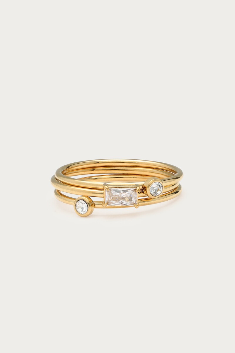 Magical dreifacher Ring mit Strasssteinen