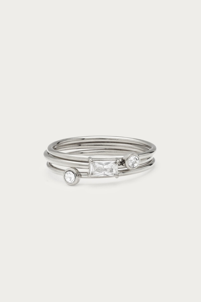 Magical triple ring with rhinestones | My Jewellery