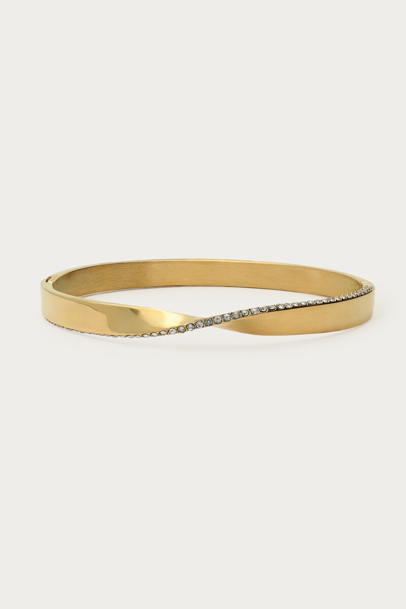 Magical twisted bangle with crystal stones | My Jewellery