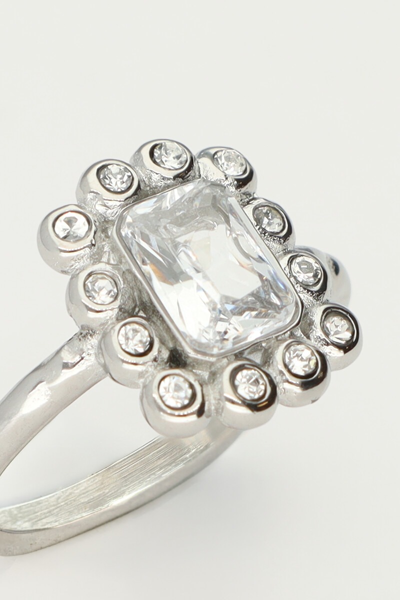 Magical vintage square ring with strass stone | My Jewellery