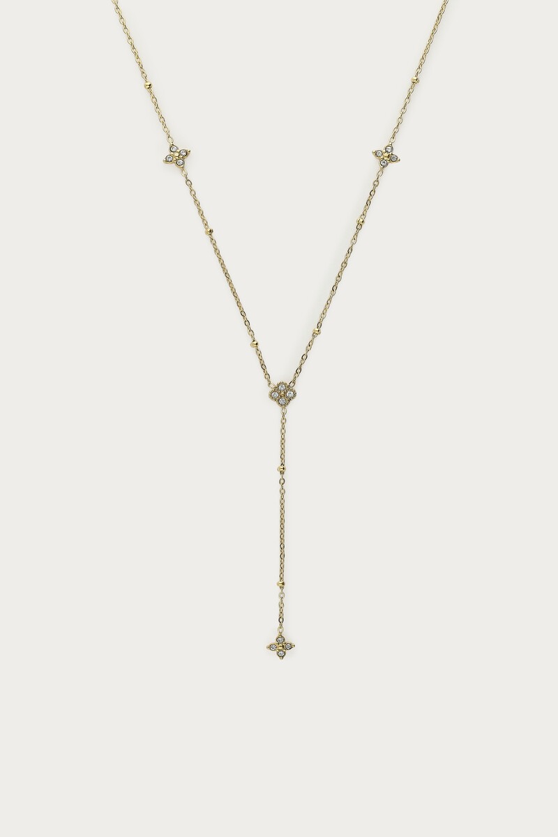Magical y-necklace with clover strass | My Jewellery