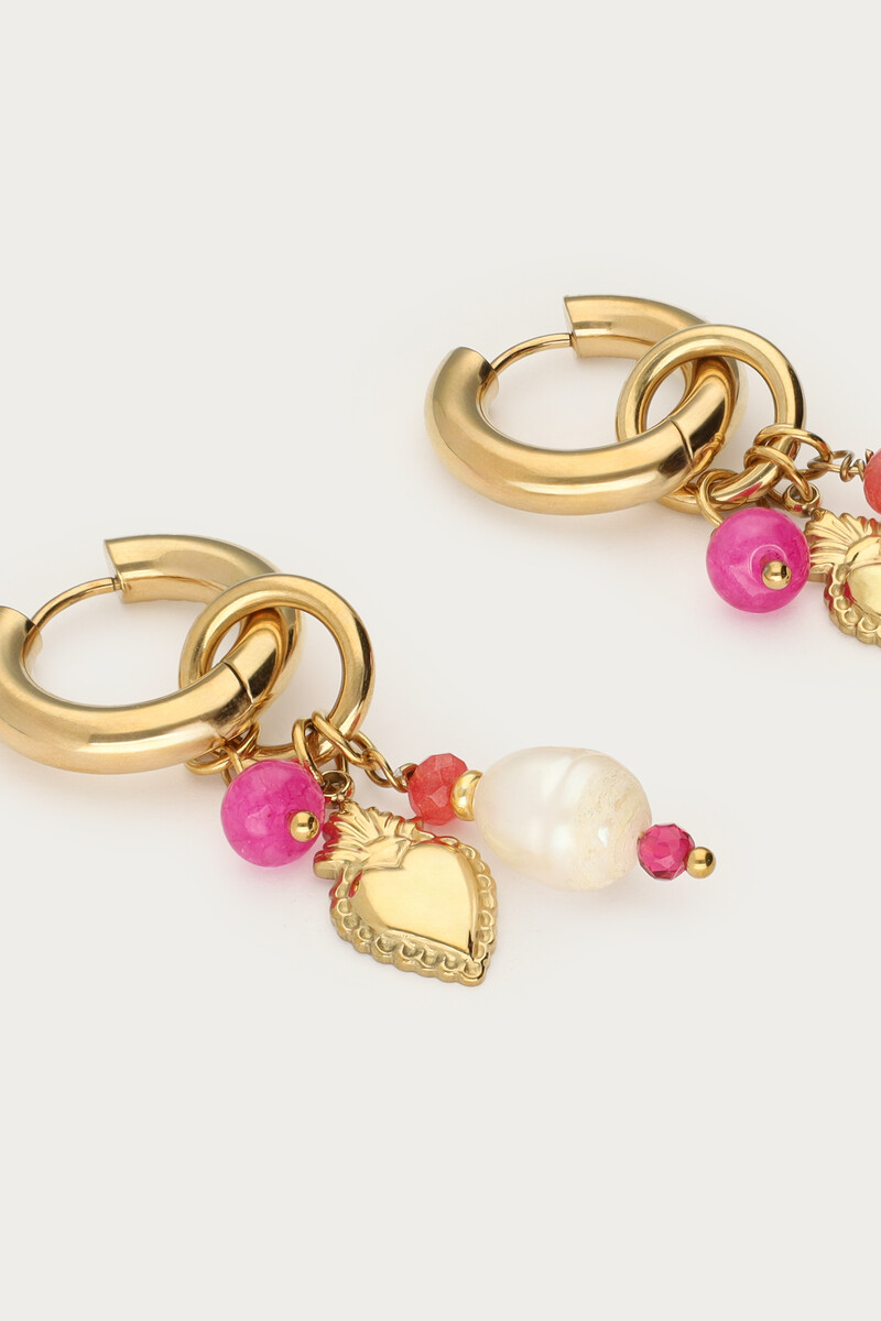 Mer earrings with beads & freshwater pearl | My Jewellery