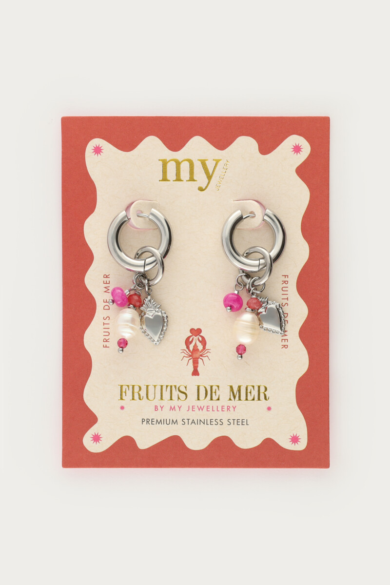 Mer earrings with beads & freshwater pearl | My Jewellery