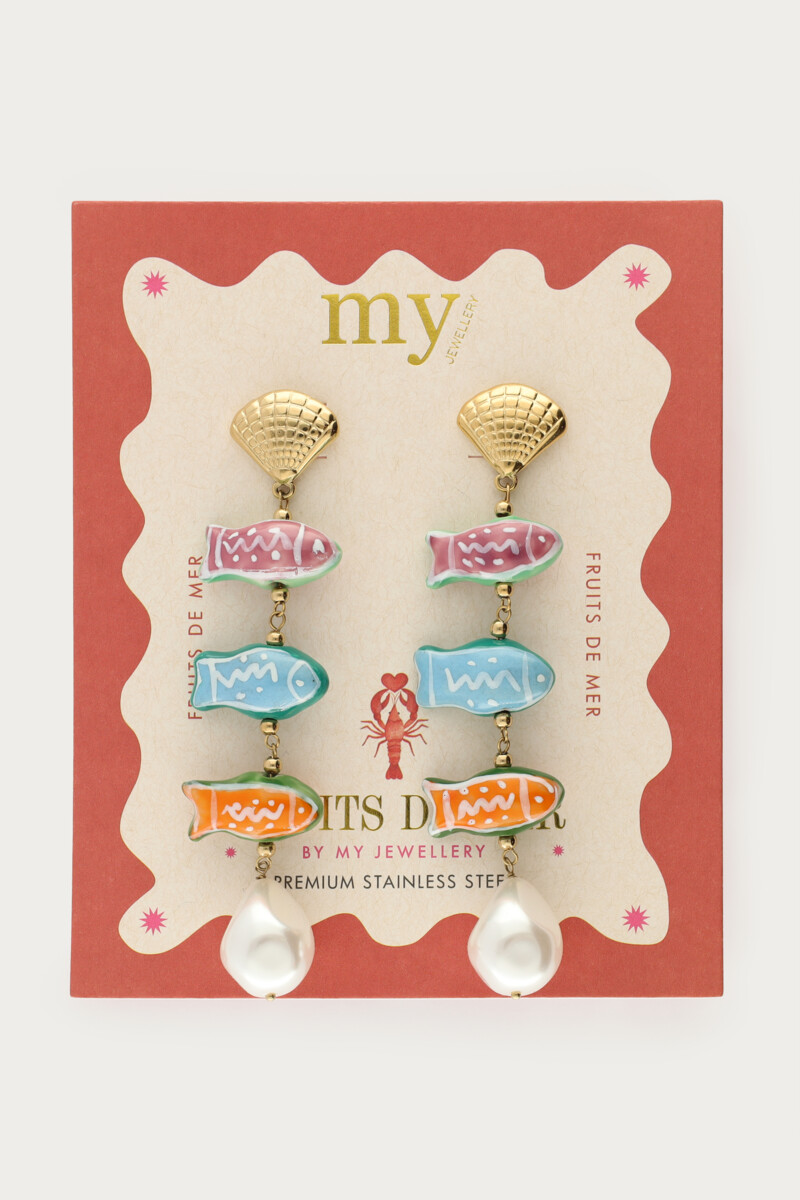 Mer drop earrings fish | My Jewellery