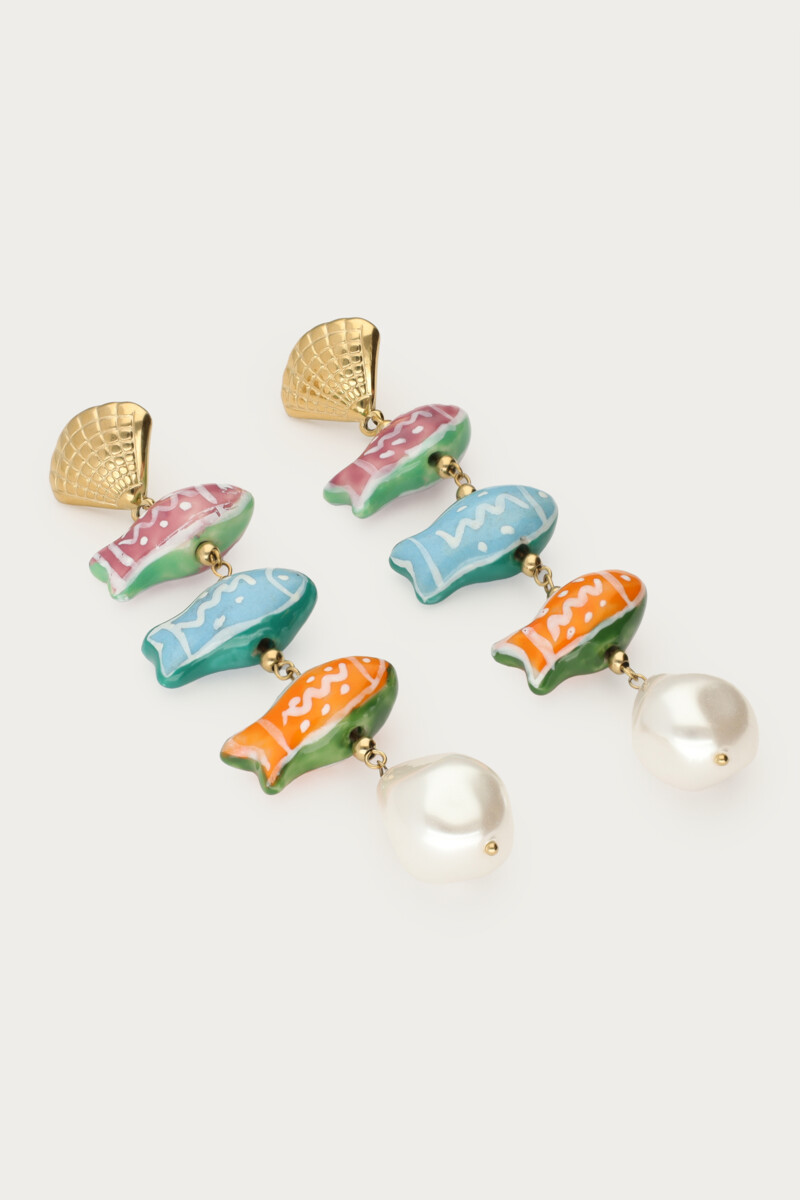 Mer drop earrings fish | My Jewellery
