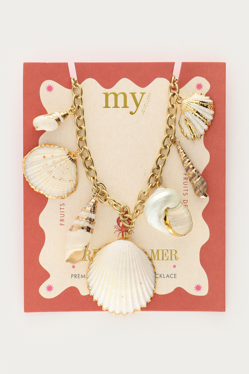 Mer link necklace with statement shells | My Jewellery