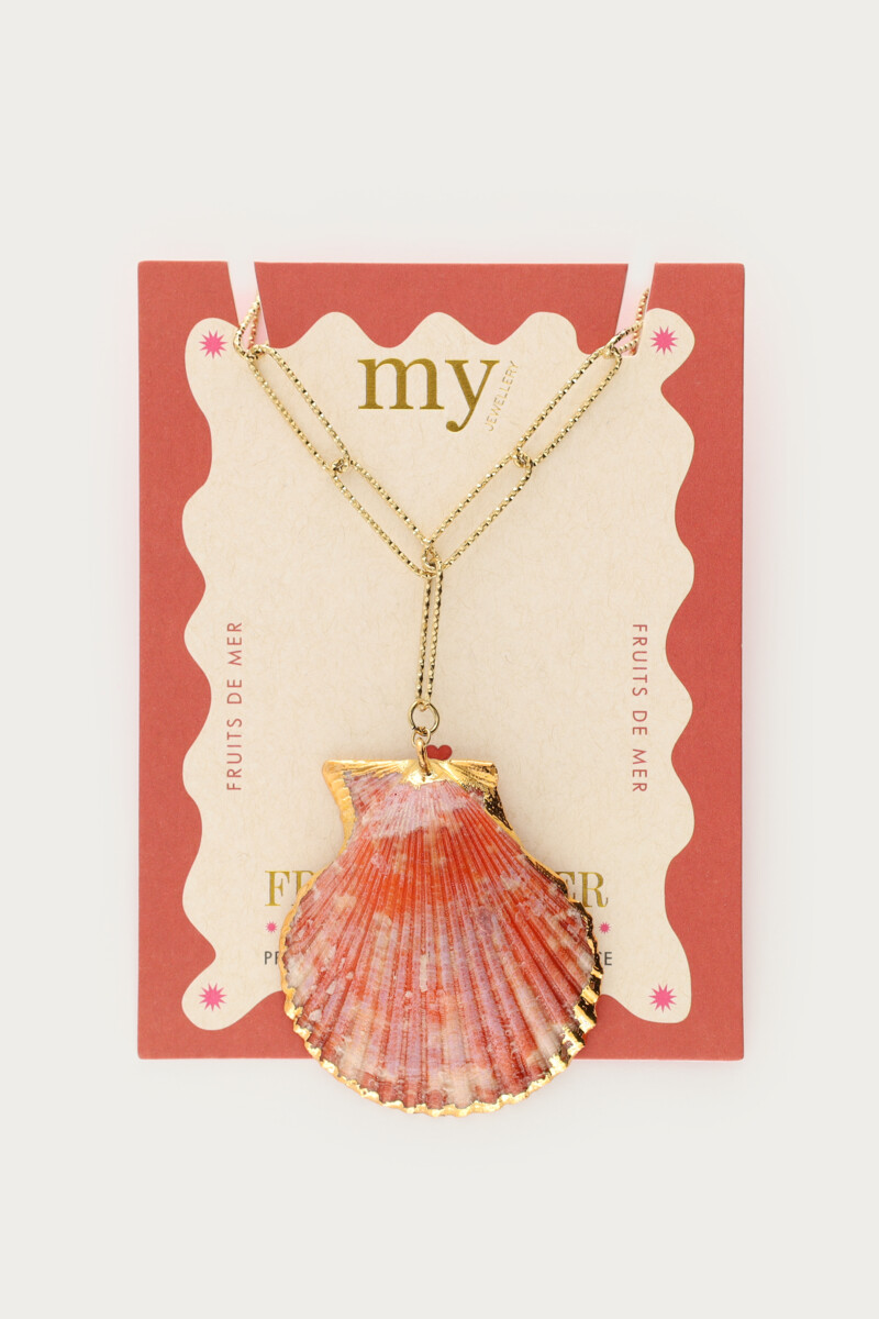 Mer long link necklace with shell | My Jewellery