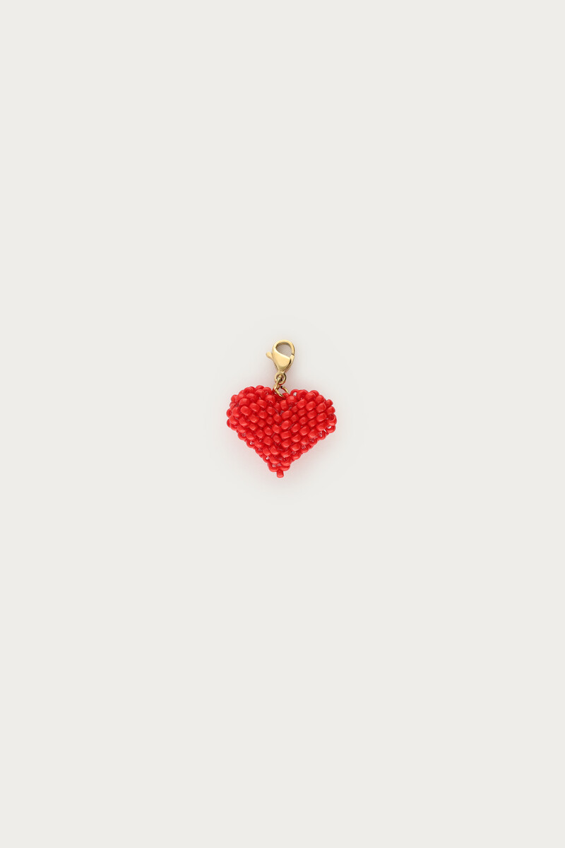 Mer red heart charm