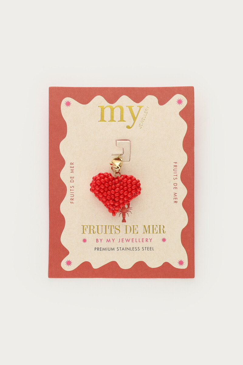 Mer red heart charm | My Jewellery