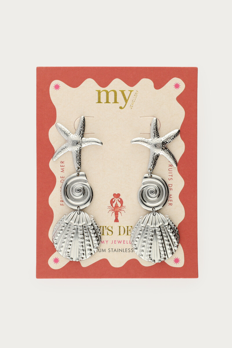 Mer statement earrings with three shells | My Jewellery
