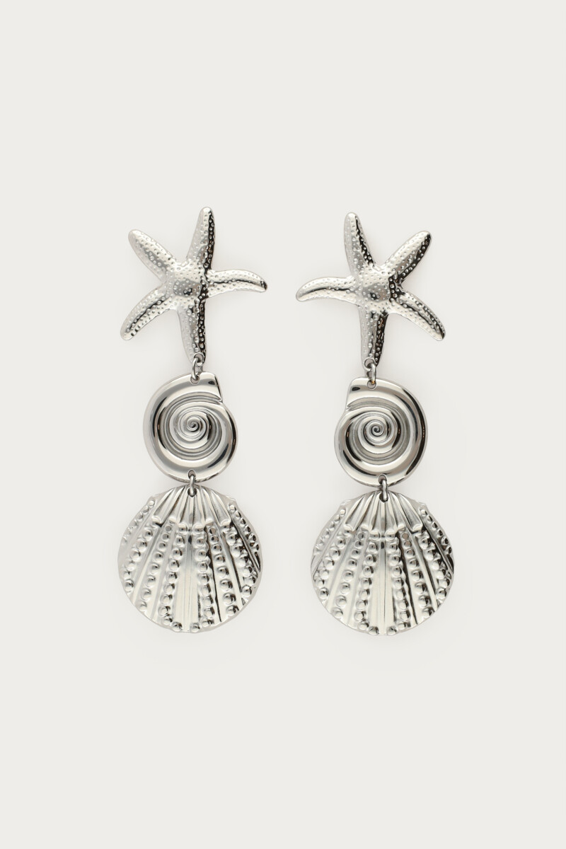 Mer statement earrings with three shells | My Jewellery