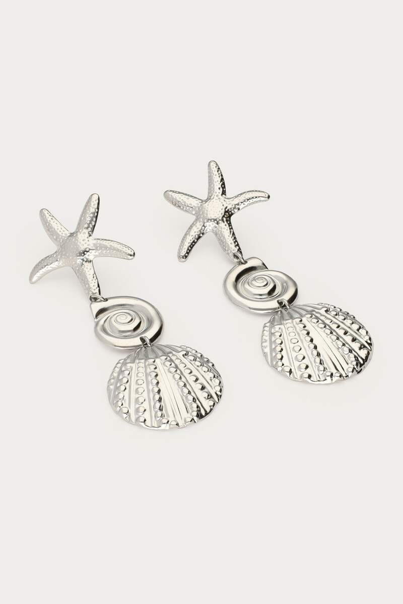 Mer statement earrings with three shells | My Jewellery