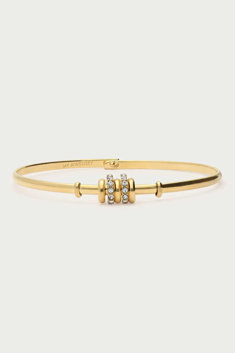 Midnight bangle met strass ringen