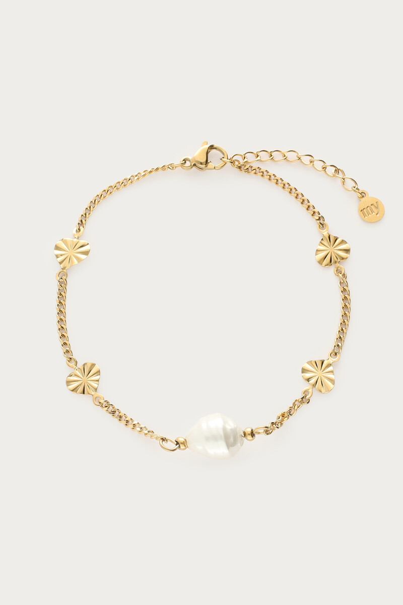 Midnight armband met zoetwaterparel