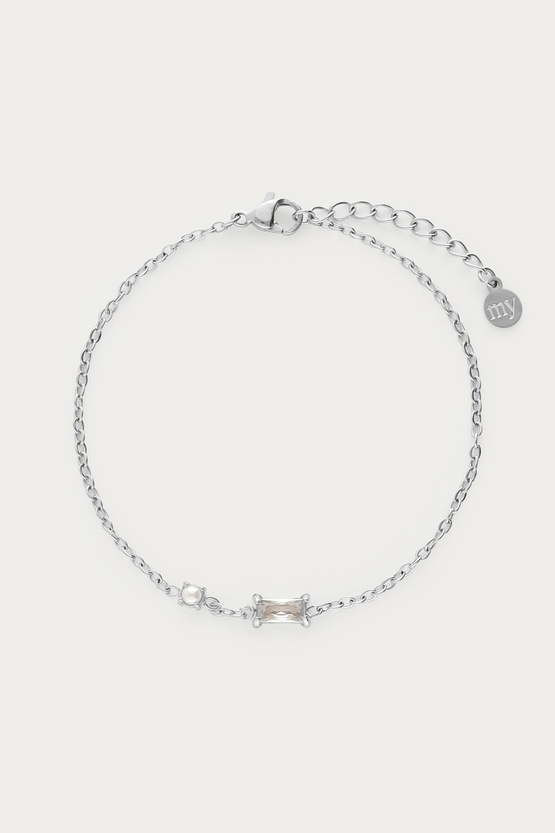 Midnight bracelet with rhinestone and faux pearl | My Jewellery