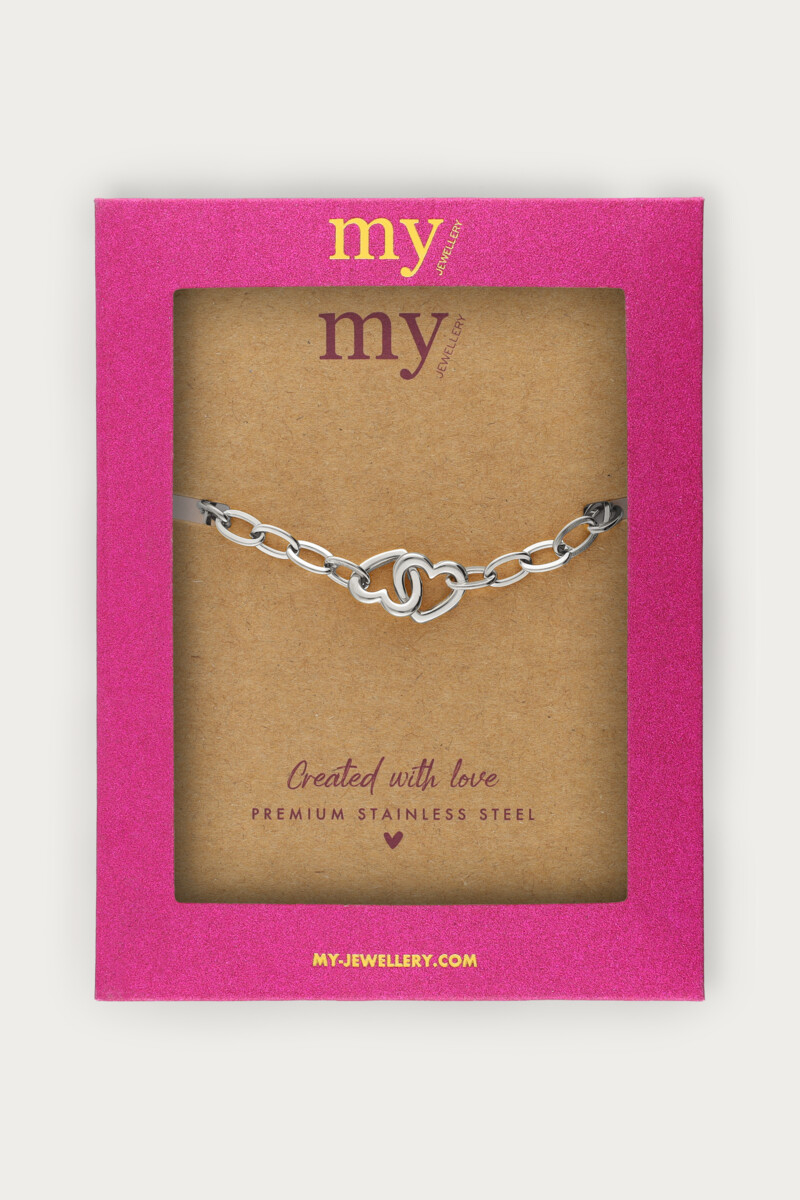 Midnight bracelet with two hearts | My Jewellery