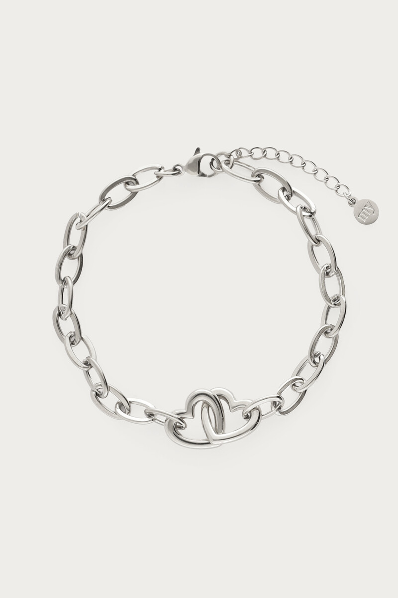 Midnight bracelet with two hearts | My Jewellery