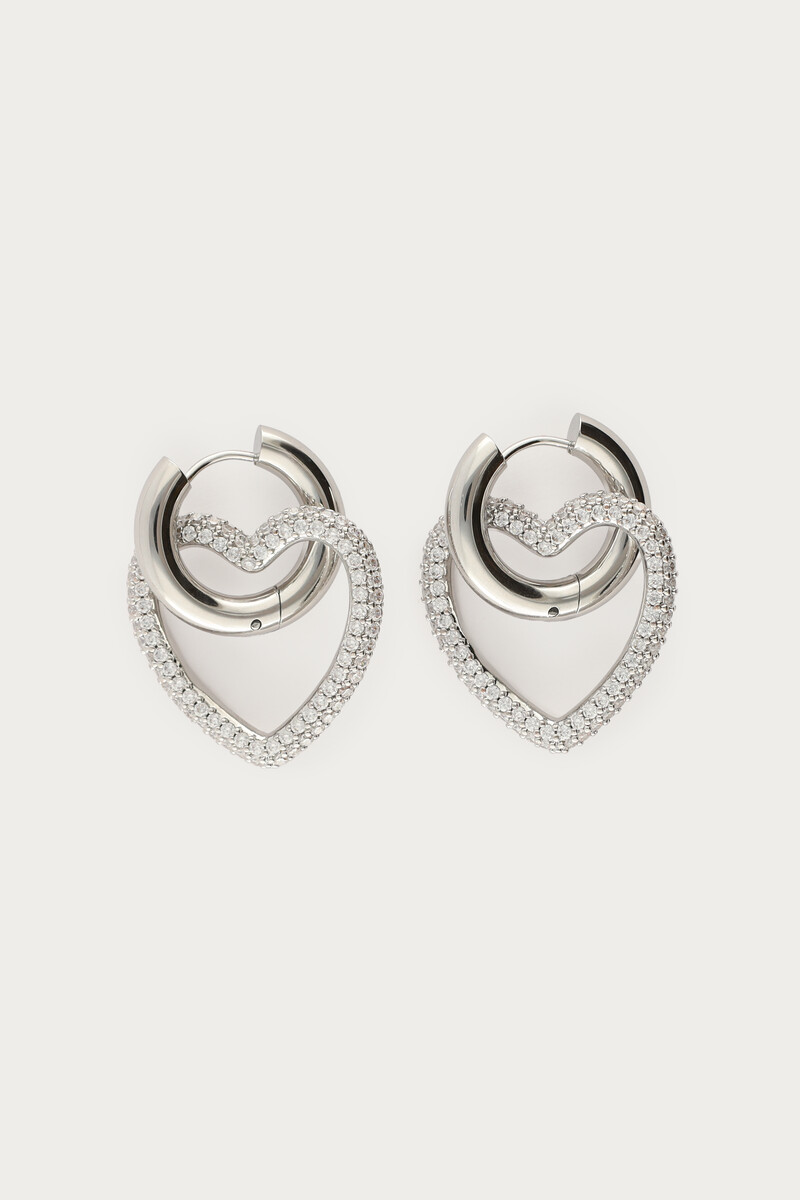 midnight-hoop-earrings-with-heart-and-rhinestone-my-jewellery | My Jewellery
