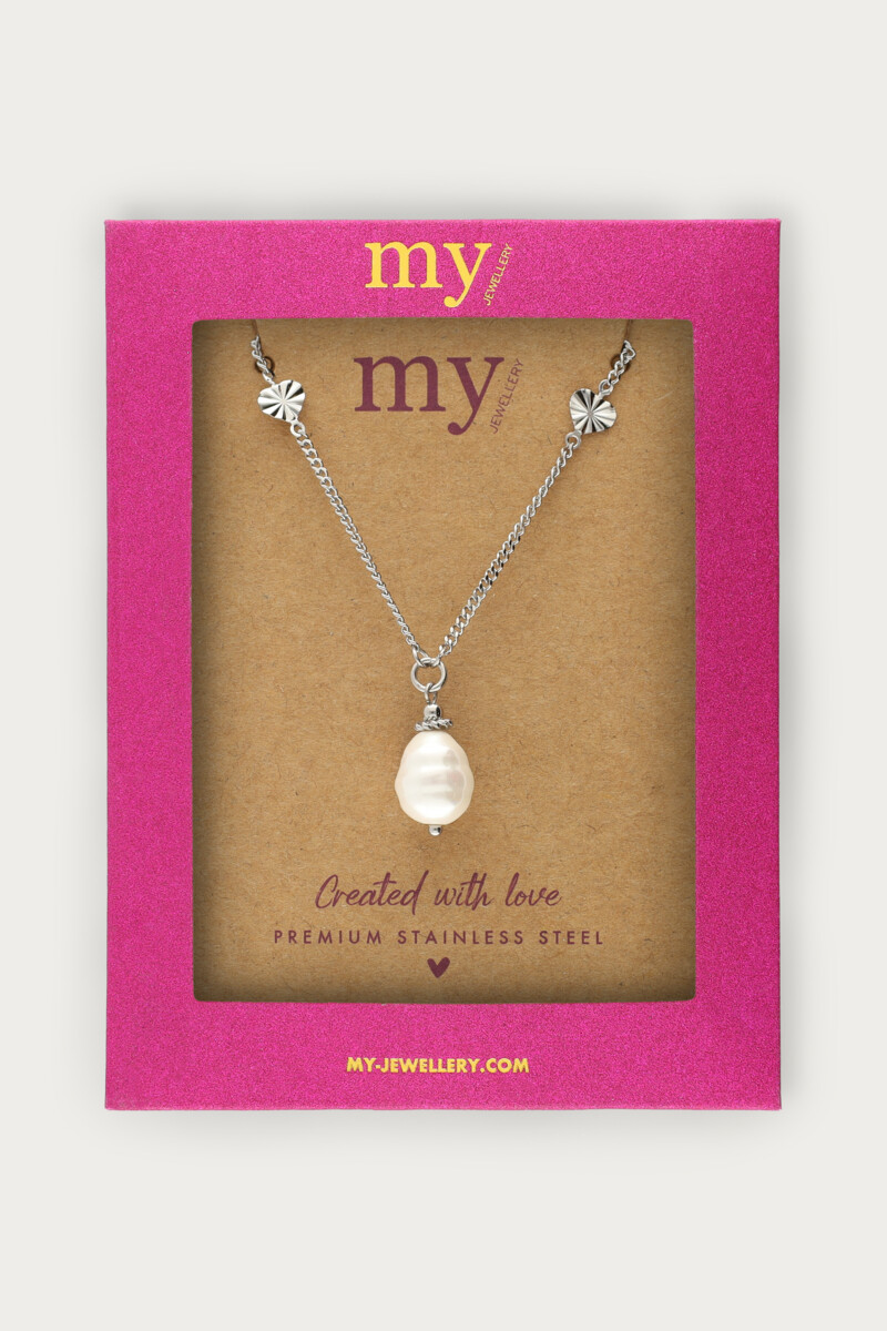 Midnight long necklace with freshwater pearl | My Jewellery