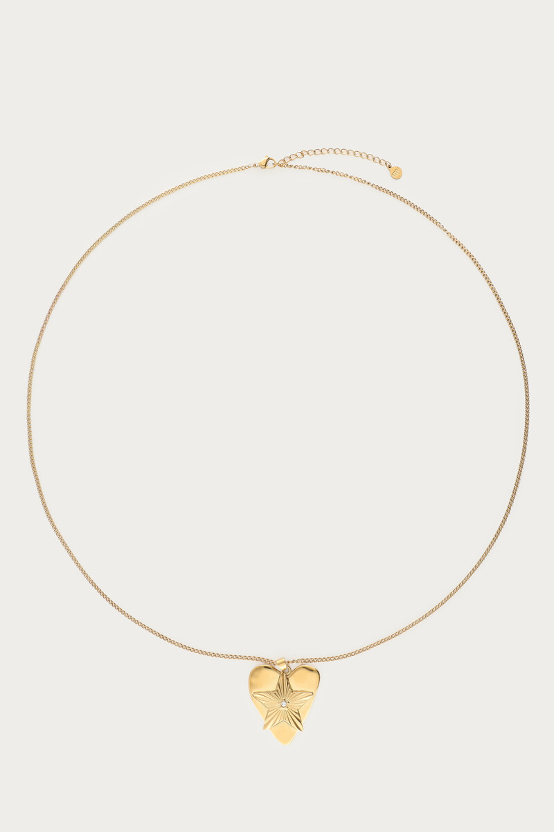 Midnight long statement necklace hearts star | My Jewellery