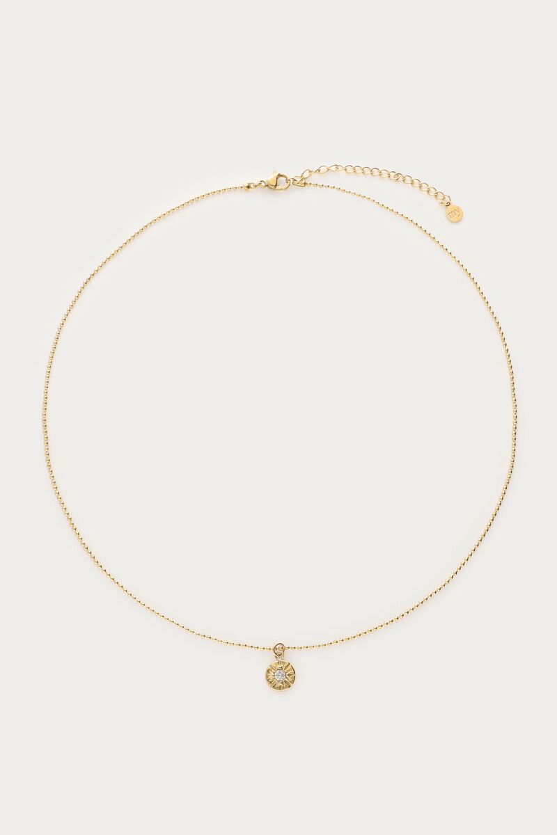 Midnight ketting cirkel met strass