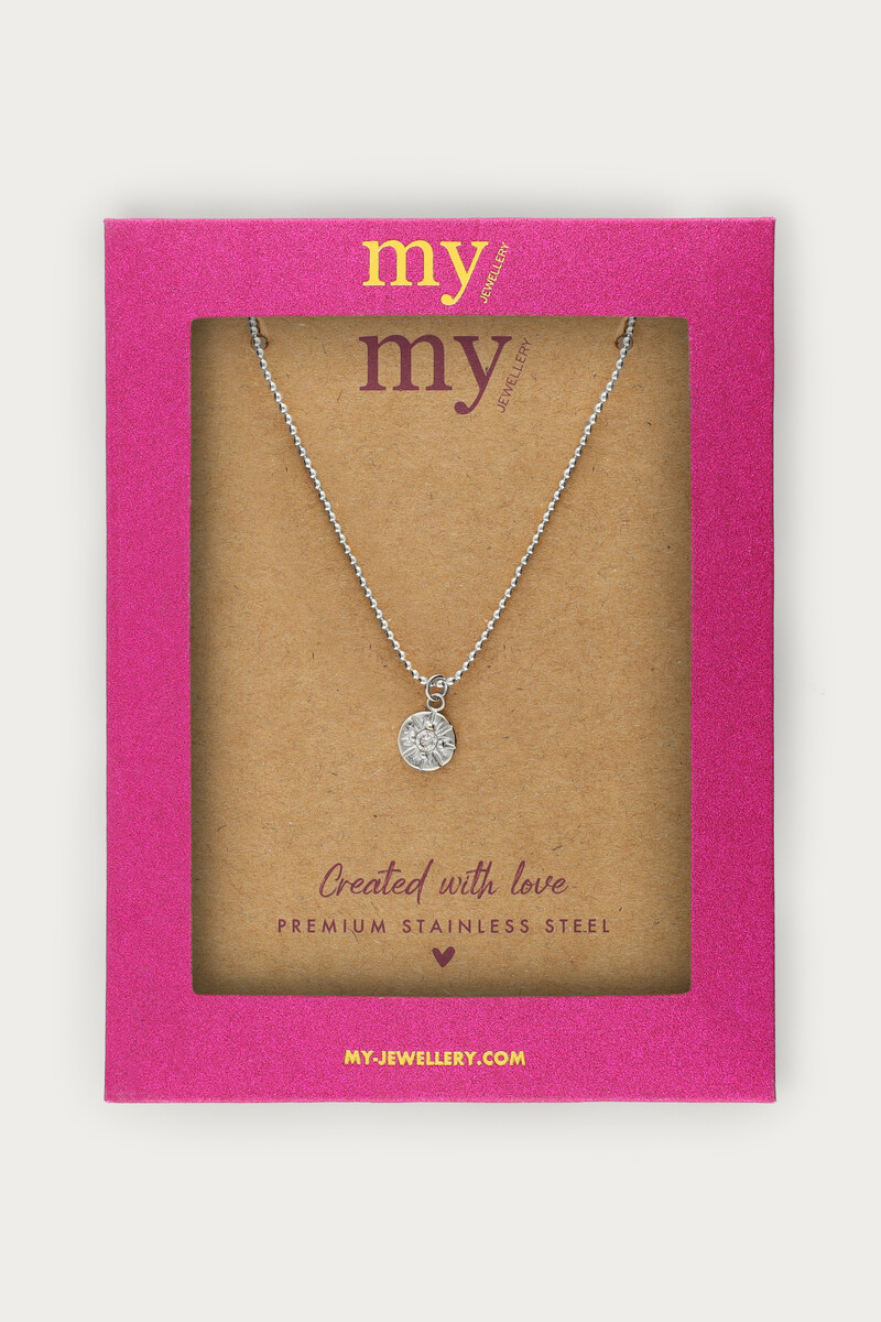 Midnight necklace circle with rhinestone | My Jewellery