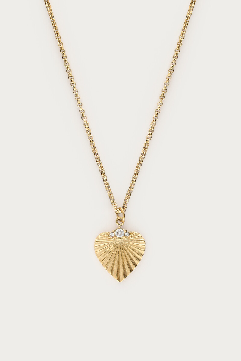 Midnight necklace striped heart | My Jewellery