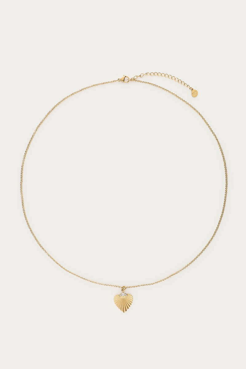 Midnight ketting gestreept hart