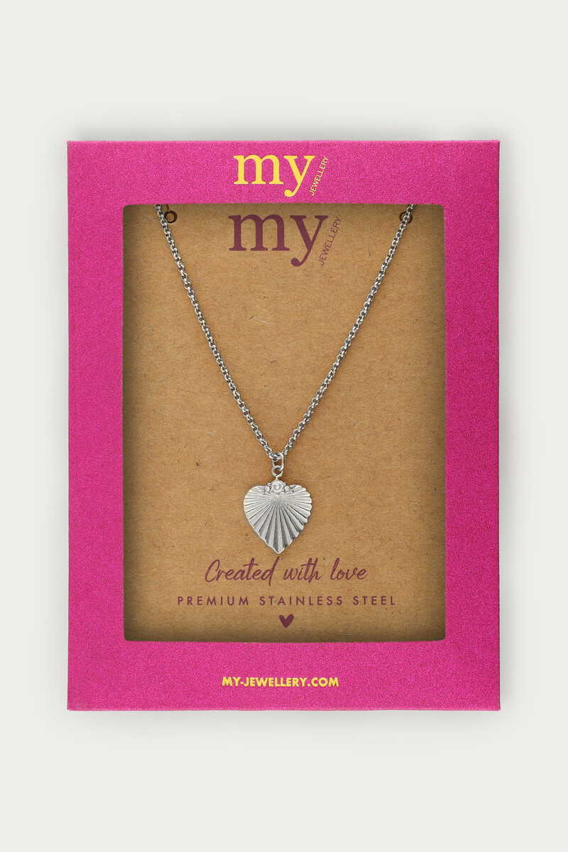 Midnight necklace striped heart | My Jewellery