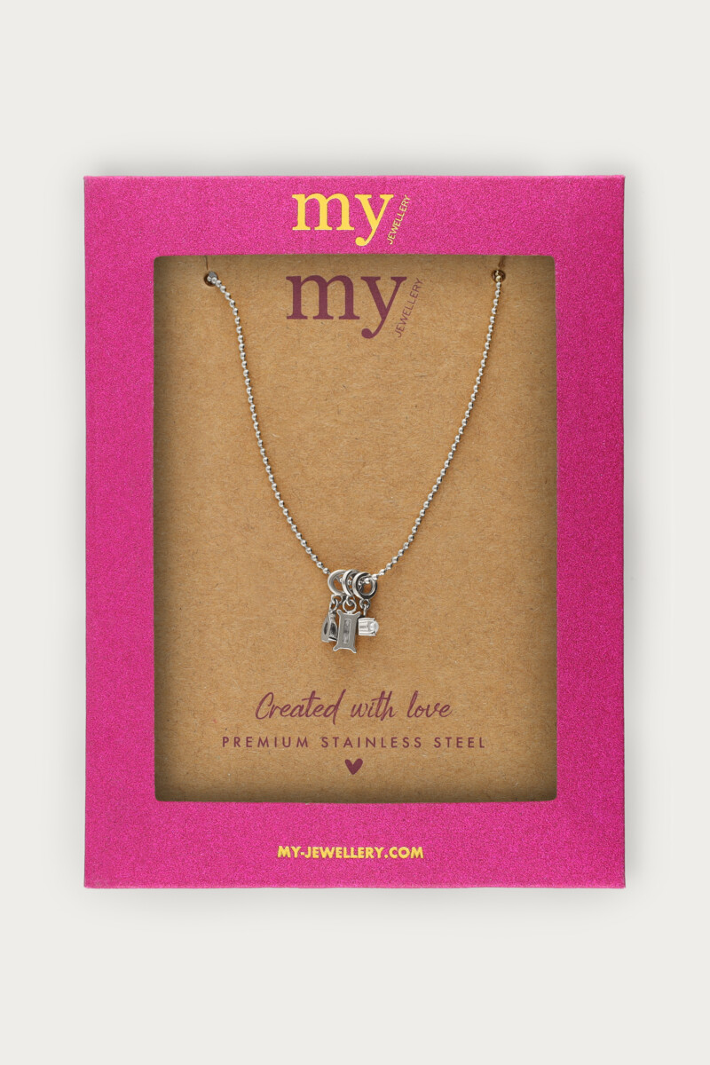 Midnight necklace with rhinestone & faux pearl | My Jewellery