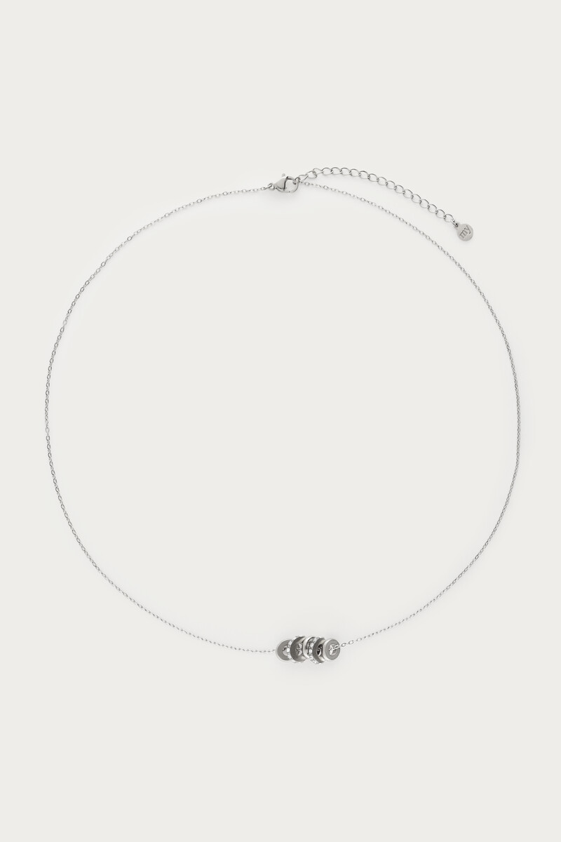 Midnight necklace with rhinestone rings | My Jewellery
