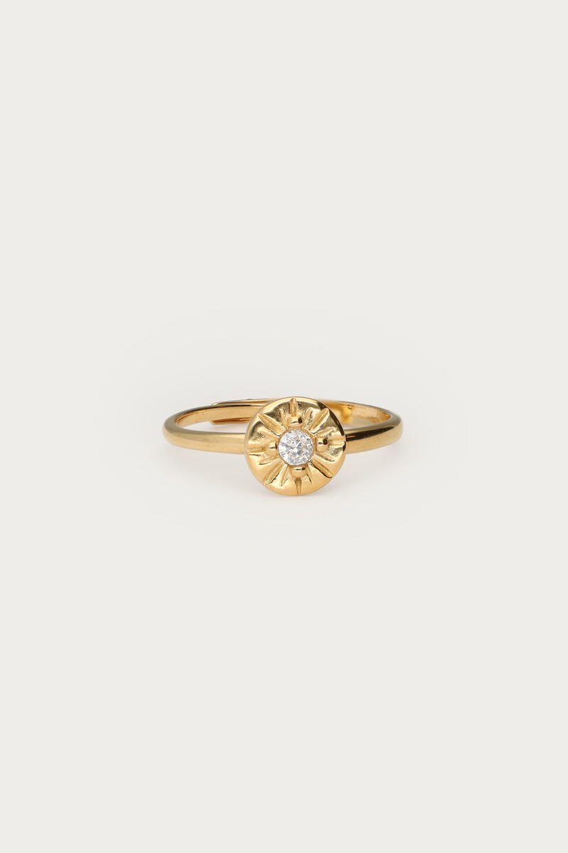 Midnight ring cirkel met strass