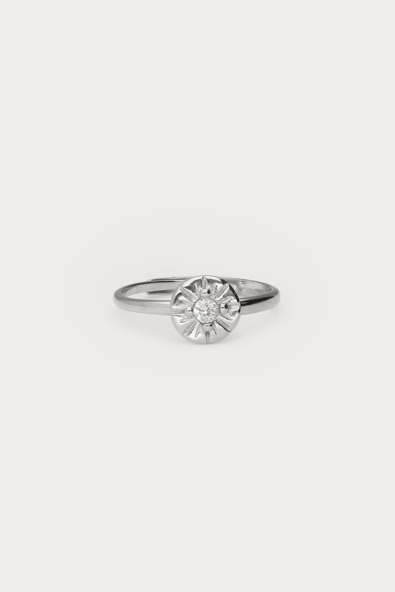 Midnight ring cirkel met strass
