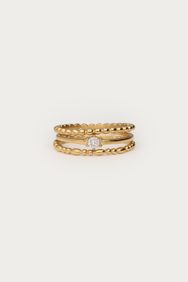 Ensemble de bagues Midnight My Jewellery Doré 17 femme