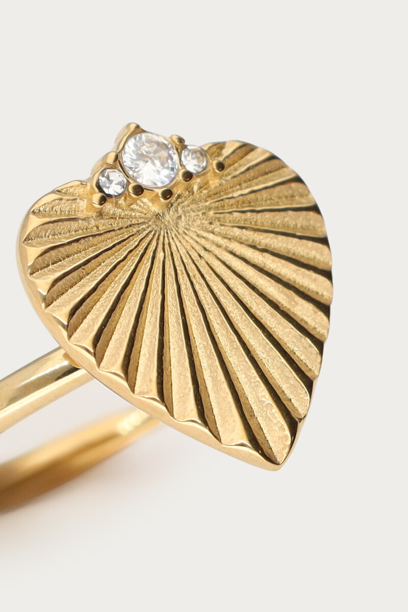 Midnight ring striped heart | My Jewellery