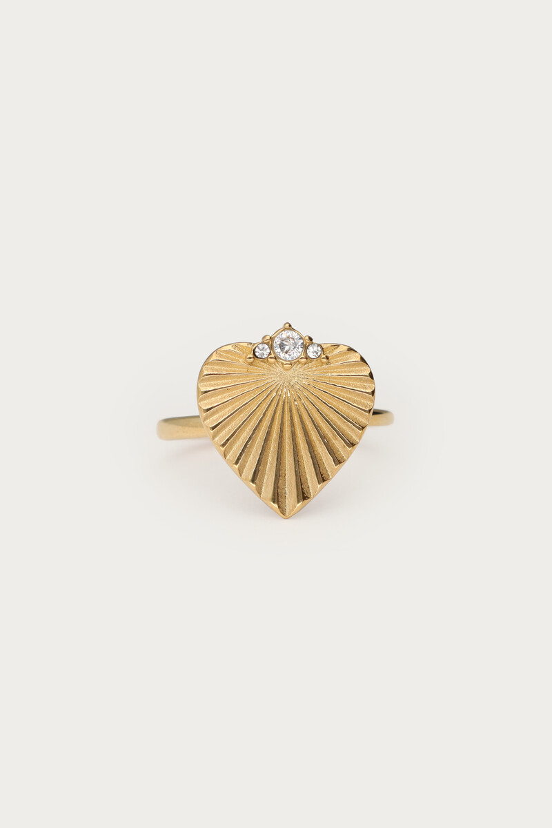 Midnight ring striped heart | My Jewellery