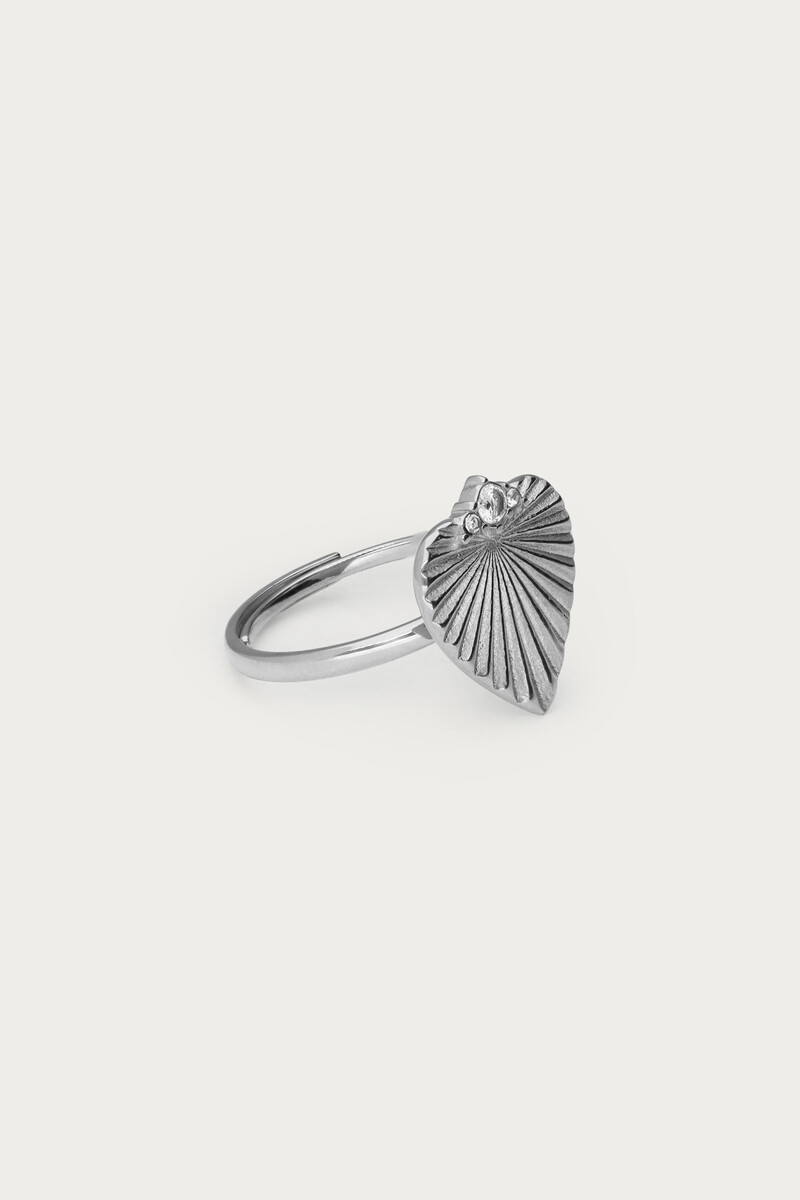 Midnight ring striped heart | My Jewellery