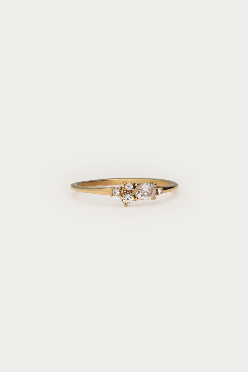 Midnight ring met fijne strass