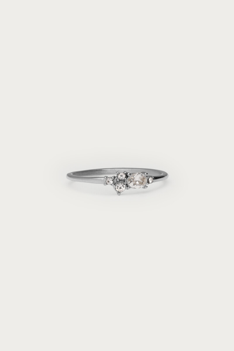 Midnight ring met fijne strass