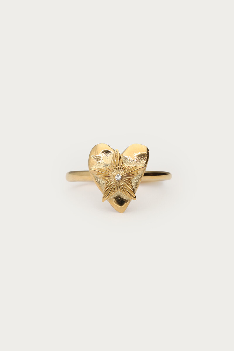 Midnight ring met hartjes ster
