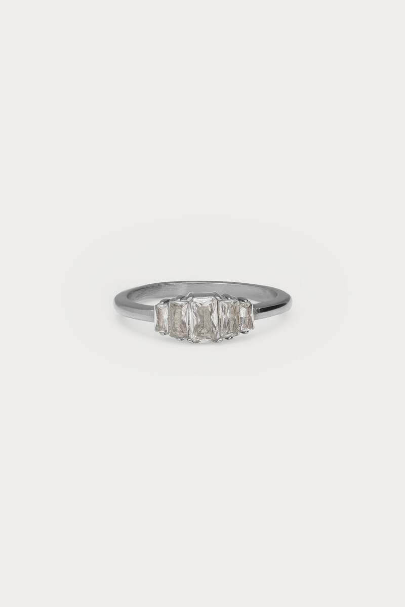 Midnight ring with square rhinestone | My Jewellery