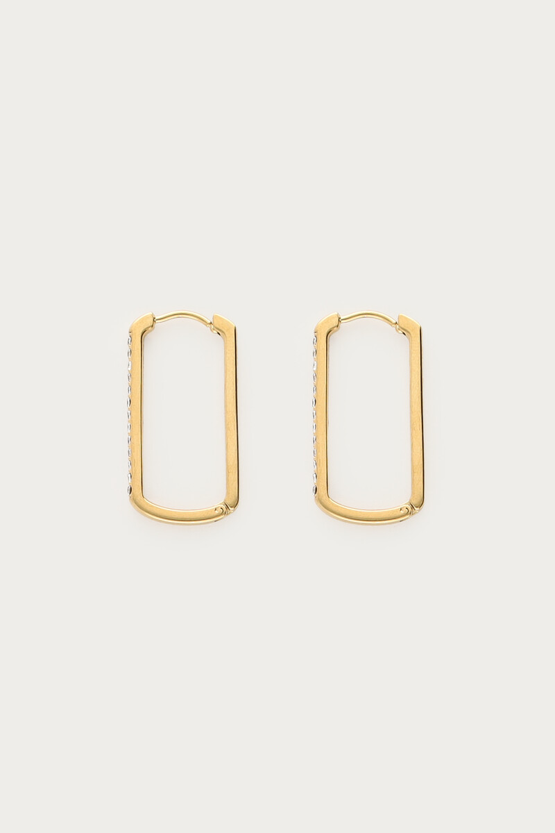 Midnight square maxi hoop earrings | My Jewellery