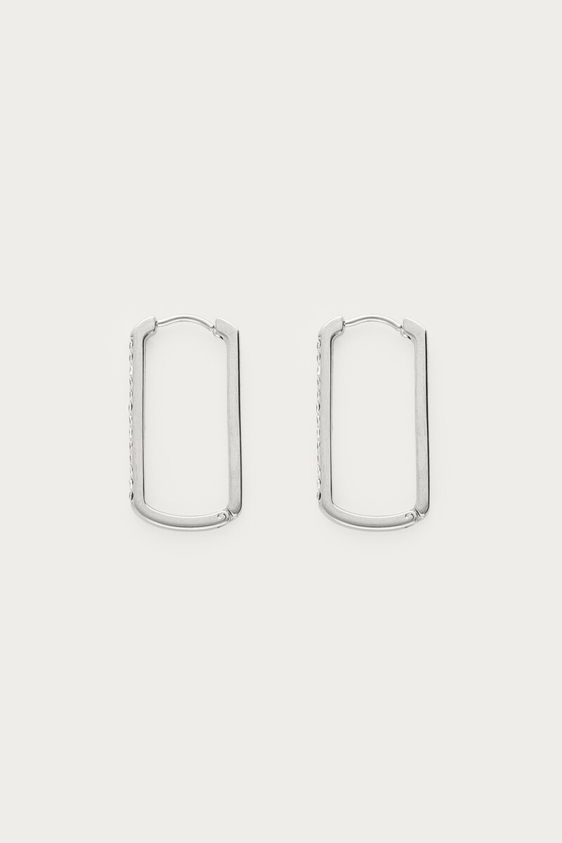 Midnight square maxi hoop earrings | My Jewellery