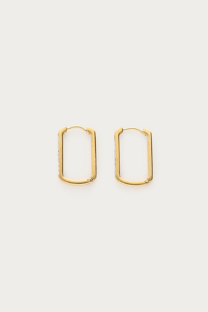 Midnight square midi hoop earrings | My Jewellery