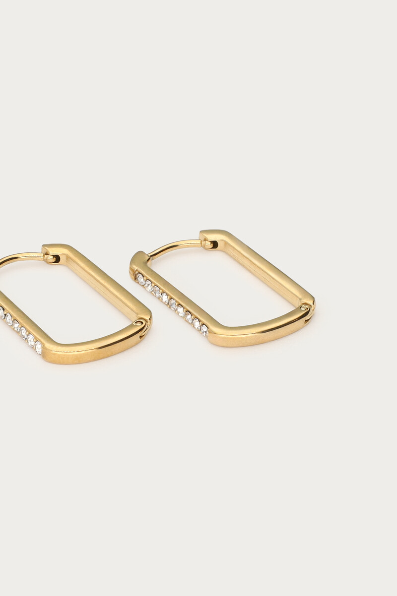 Midnight square midi hoop earrings | My Jewellery