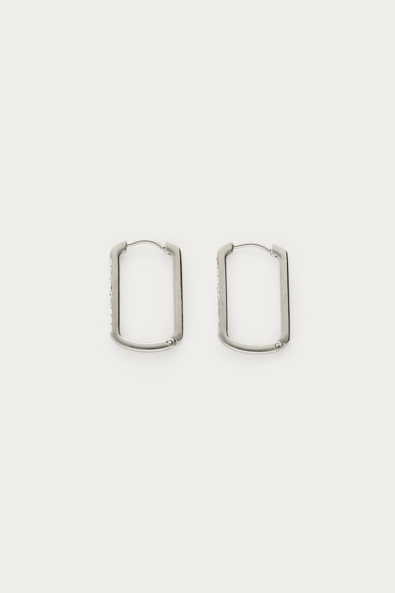 Midnight square midi hoop earrings | My Jewellery
