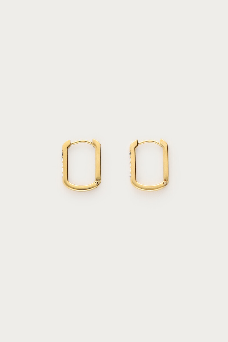 Midnight square mini hoop earrings | My Jewellery